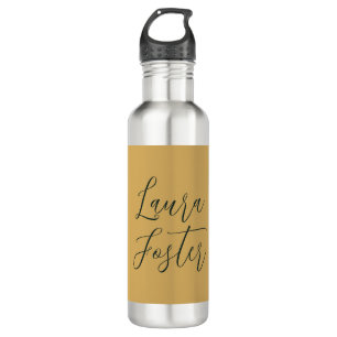 Classical Handwriting Elegant Name Gold Colour 710 Ml Water Bottle