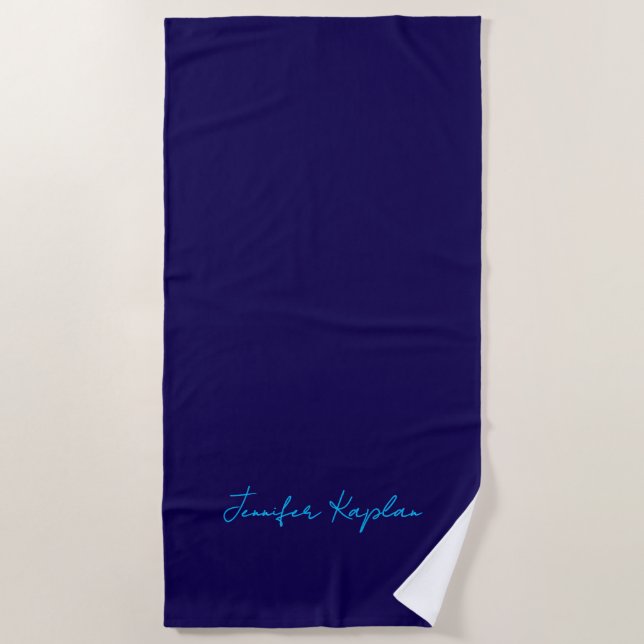 Classical Handwriting Minimalist Professional Beach Towel (Front)