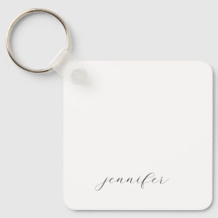 Classical Handwriting Minimalist Professional Key Ring
