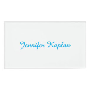 Classical Handwriting Minimalist Professional Name Tag