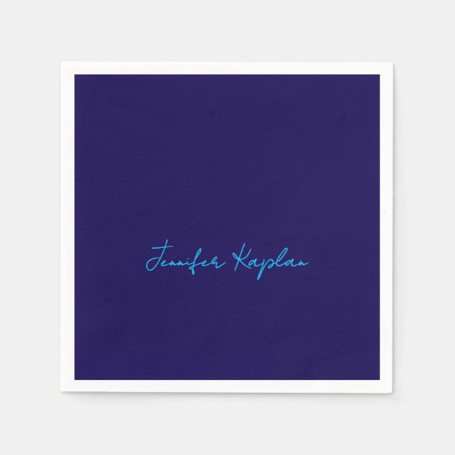 Classical Handwriting Minimalist Professional Napkin (Front)