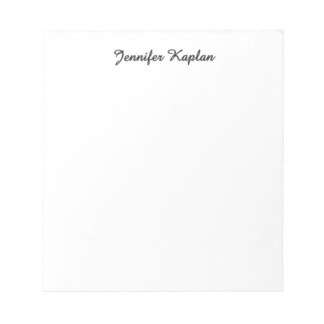 Classical Handwriting Minimalist Professional Notepad (Front)