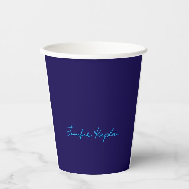Classical Handwriting Minimalist Professional Paper Cups (Front)