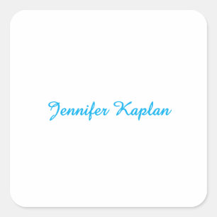Classical Handwriting Minimalist Professional Square Sticker