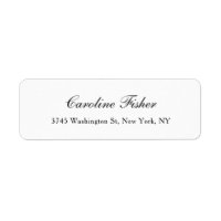 Classical Handwriting Plain Simple White
