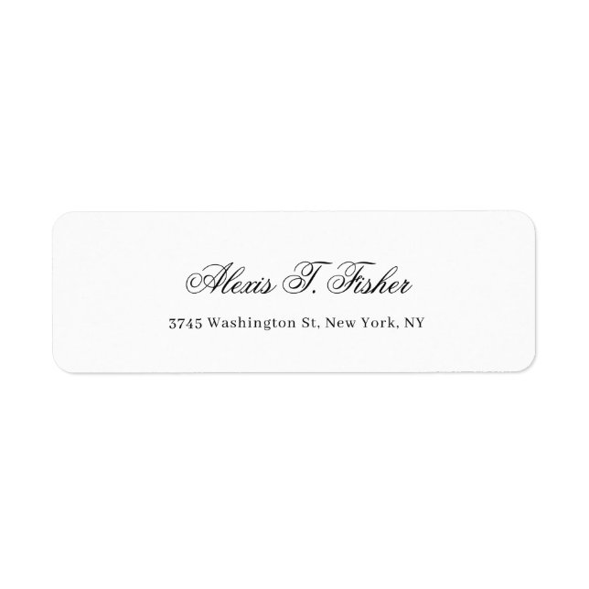 Classical Handwriting Plain Simple White (Front)