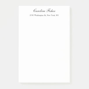 Classical Handwriting Plain Simple White Post-it Notes