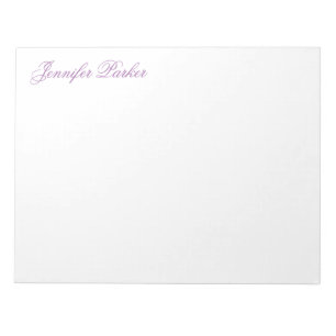 Classical Handwriting Your Name Feminine Stylish Notepad