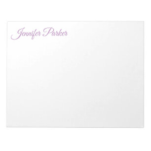 Classical Handwriting Your Name Feminine Stylish Notepad
