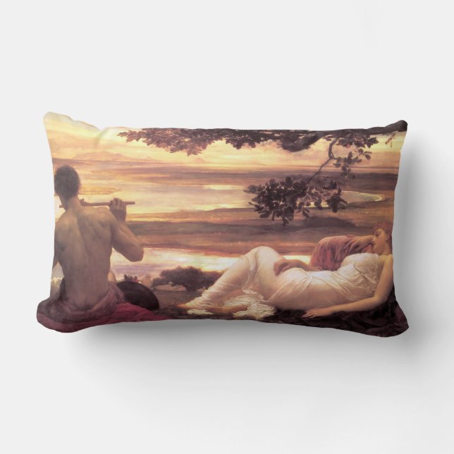 Classical Idyll (by Frederic Leighton) Lumbar Cushion (Front)