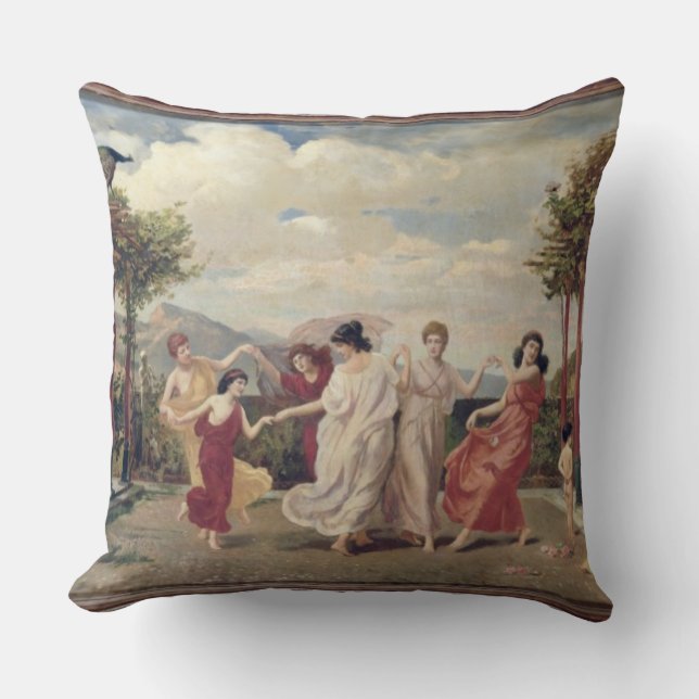 Classical Idyll (oil on canvas) Cushion (Front)