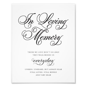 Classical   In Loving Memory Sign