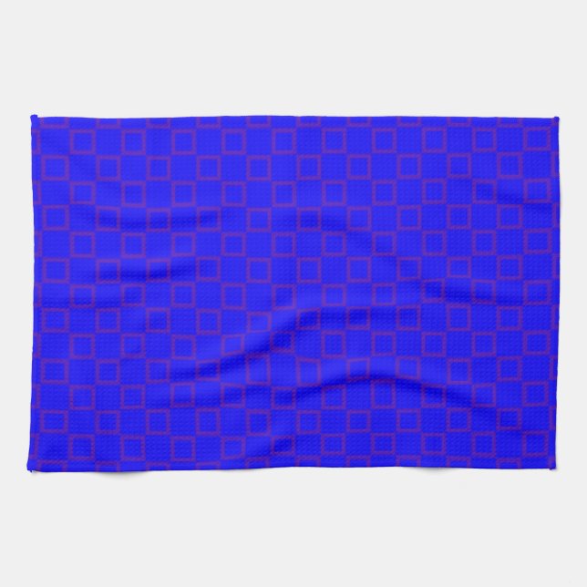 Classical Kitchen towel with blue Abstract Design (Horizontal)