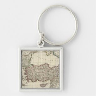 Classical Map of Rome Key Ring