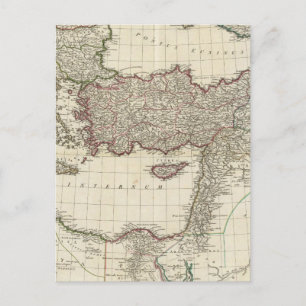 Classical Map of Rome Postcard