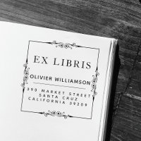 Classical Masculine Frame Ex Libris Bookplate