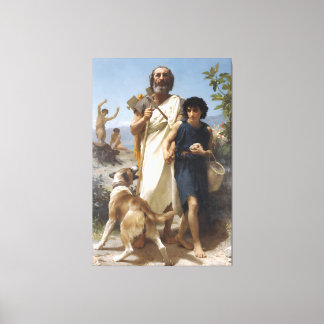 Classical Masterpiece Restoration - Father and Chi Canvas Print