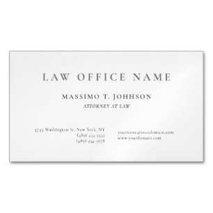 Classical Minimalist Attorney at Law Lawyer Magnetic Business Card