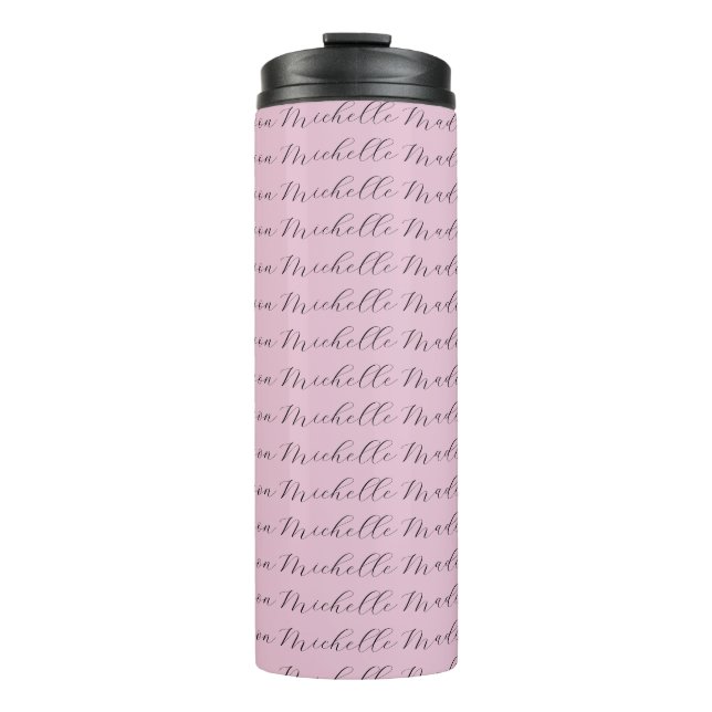 Classical Minimalist Name Handwriting Thermal Tumbler (Front)