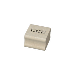 Classical Minimalist Plain Elegant Add Name Rubber Stamp