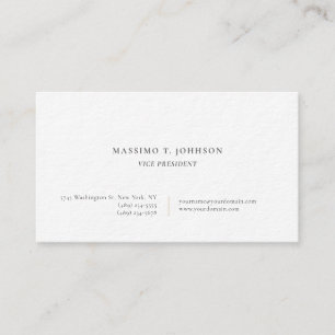 Classical Minimalist Plain Luxury Thick Business Card