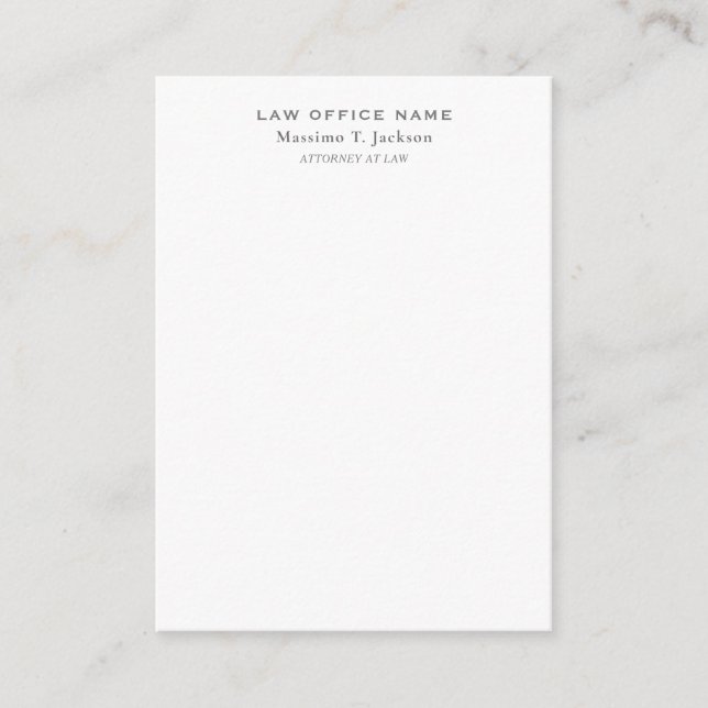 Classical Minimalist Plain Simple Black White Enclosure Card (Front)