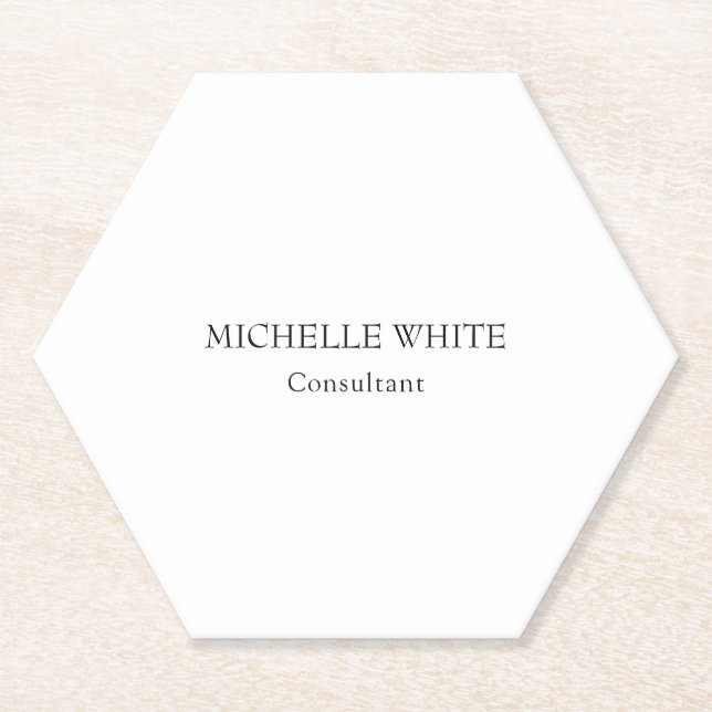 Classical Minimalist Professional Paper Coaster (Front)