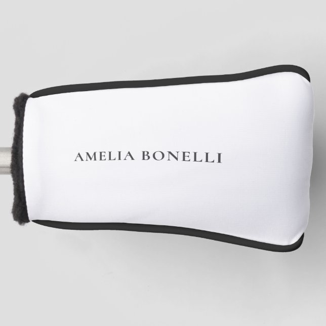 Classical Minimalist Professional Plain Golf Head Cover (Front)