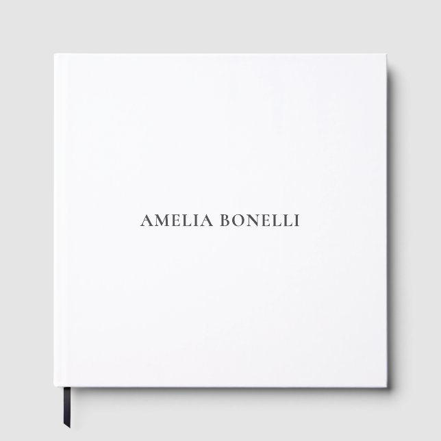 Classical Minimalist Professional Plain Guest Book (Front)