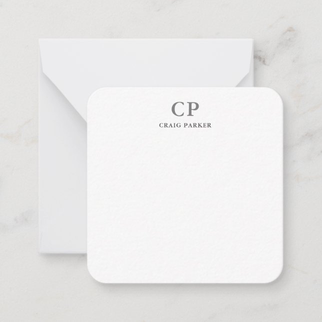 Classical Monogram Professional Plain Card (Front)