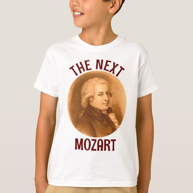 Classical Mozart Cute Modern Music Lover T-Shirt (Front)