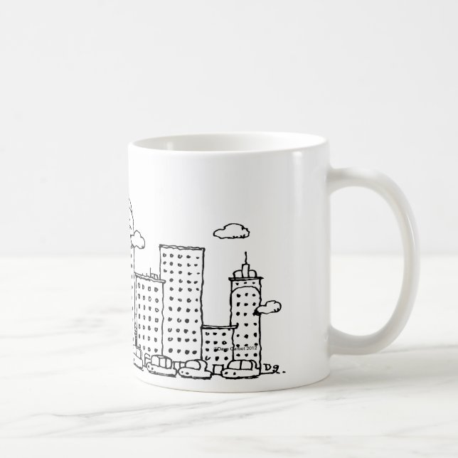 Classical Music Cartoon Skyline Mug (Right)
