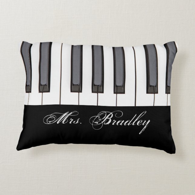 Classical Music Gifts for Piano Student Decorative Cushion (Back)