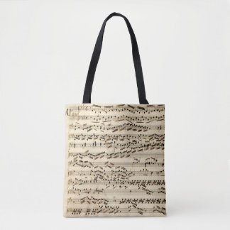 Classical Music Manuscript with clefs signatures Tote Bag