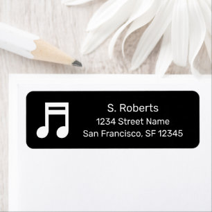 Classical music note custom Return Address Labels