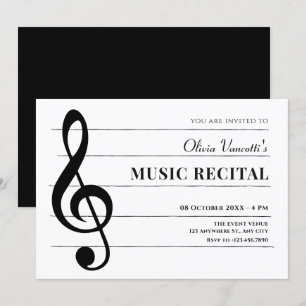 Classical music notes  invitation