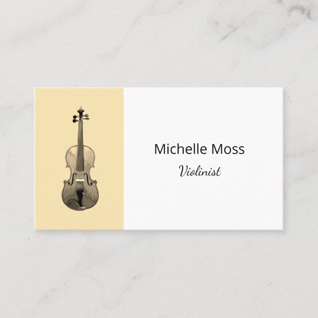Classical Music Performer Violinist Violin Business Card (Front)