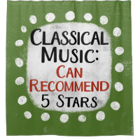 Classical Music Review 5 Stars Shower Curtain