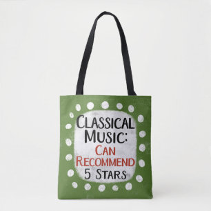 Classical Music Review 5 Stars Tote Bag