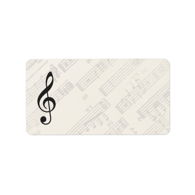 Classical Music Sheet | Blank Address Label (Front)