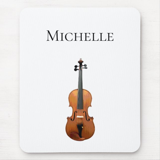 Classical Musical Violin Fiddle Personalised Mouse Pad (Front)