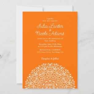 Classical Ornate Art Deco Style Mandala Wedding Invitation