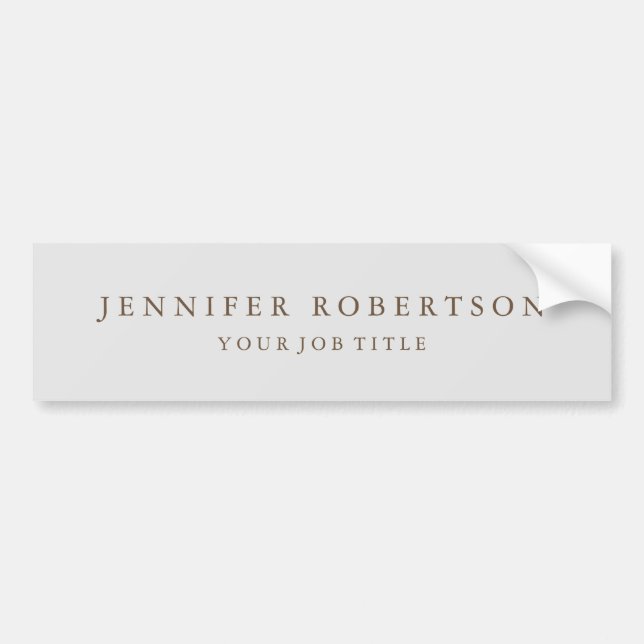 Classical Personalised Customised Bumper Sticker (Front)