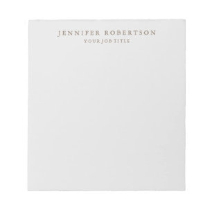 Classical Personalised Customised Minimalist Notepad