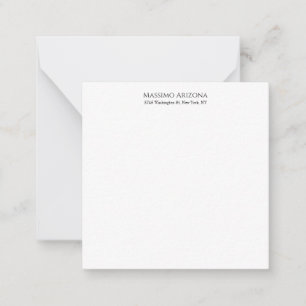 Classical Plain Elegant Black & White Minimalist Card