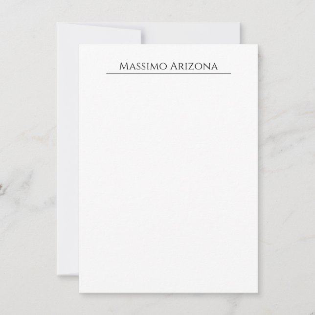 Classical Plain Elegant Black & White Minimalist Card (Front)