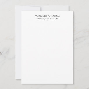 Classical Plain Elegant Black & White Minimalist Card