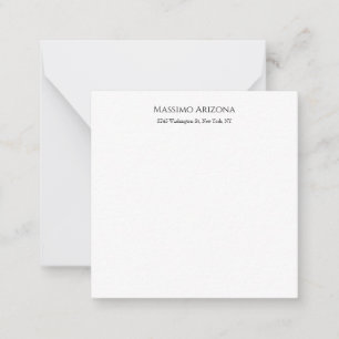 Classical Plain Elegant Black & White Minimalist Card