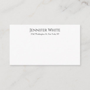 Classical Plain Elegant Black & White Minimalist Enclosure Card