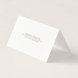 Classical Plain Simple Black White Professional Business Card